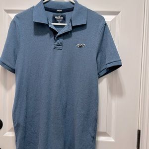 Hollister Epic Flex Stretch denim blue polo Sz M never worn.
